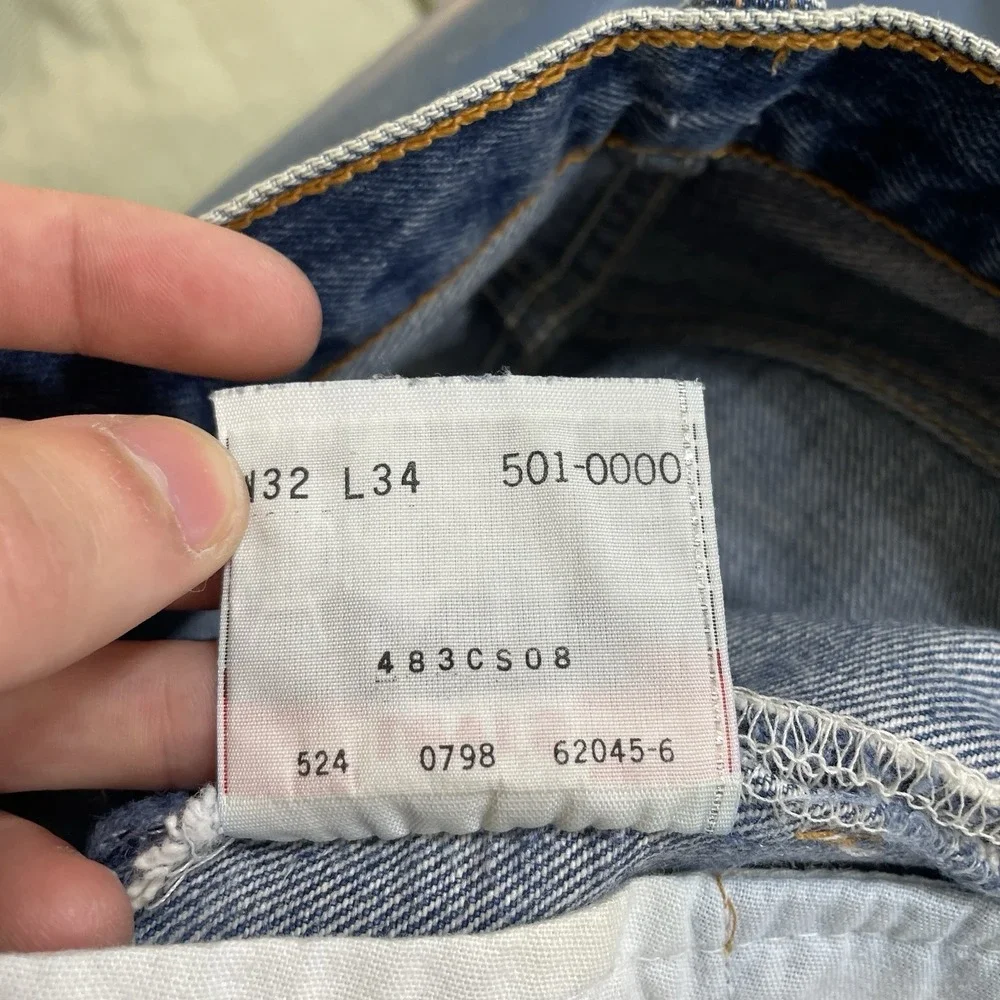 Vtg Levis 501xx Jeans Men 32x34 (fit 31x30.5) 501-0000 Made in USA 90s Excellent